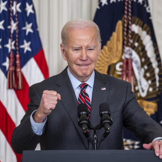 epa10546035 US President Joe Biden speaks at the Small Business Administration's (SBA) Women's Business Summit in the East Room of the White House in Washington, DC, USA, 27 March 2023. Biden used the opportunity to address the mass shooting in Tennessee that left six people dead, including three children. He also once again called on Congress to pass his assault weapons ban. EPA/JIM LO SCALZO