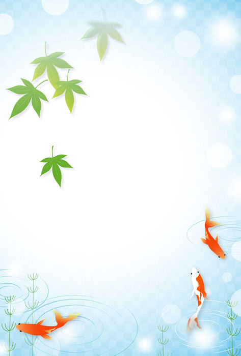 無料イラスト画像 新鮮な和風 夏 金魚 イラスト