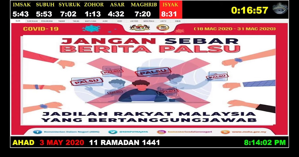 waktu solat hulu langat 2019