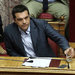 Prime Minister Alexis Tsipras of Greece, lower right, after delivering a speech on Friday at the end of an all-night parliamentary session in Athens.