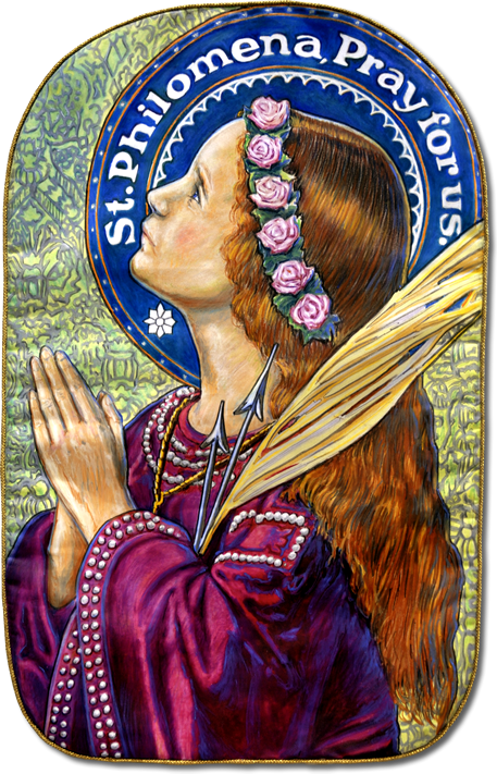 Saint Philomena Cloth Banner