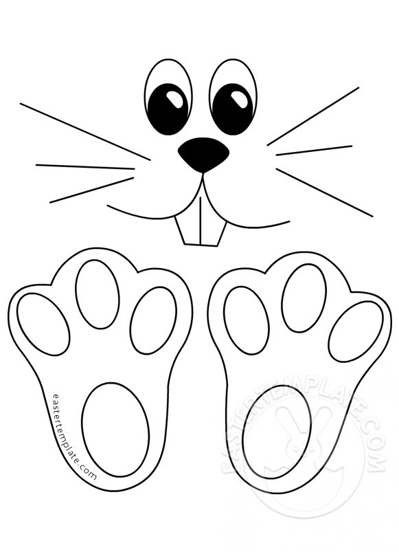 3 unsorted bunny templates are collected for any of your easter svg, cheetah print bunny ears bow feet, leopard. Easter Bunny Face And Feet Template Easter Template