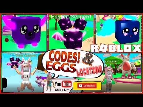 Chloe Tuber Roblox Bubble Gum Simulator Gameplay All 10 Easter Egg Location 3 New Codes Hatching Some Easter Serpent - all codes in bubble gum simulator roblox youtube roblox