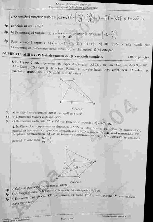 Probabil stiti deja ca anul acesta pentru evaluare nationala 2019 subiecte matematica in general proba aceasta e mai complicata pentru multi elevin, insa pentru evaluare nationala 2019 subiecte matematica ar trebui sa fie vorba despre ceva ce oricine ar trebui sa poata rezolva. Ministerul EducaÅ£iei Simularea La Evaluarea NaÅ£ionalÄƒ MatematicÄƒ