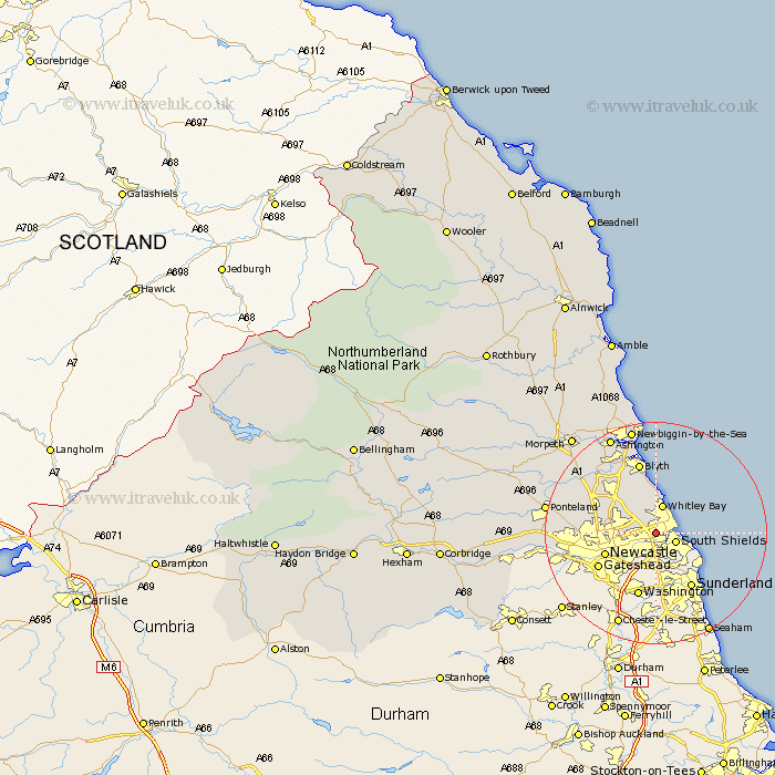 +44 (0) 191 643 6409­. North Shields Map Street And Road Maps Of Northumberland England Uk