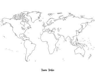 • use printable maps of the all of the united states to teach the geography and history of each state. World Map Coloring Pages Now With Continents Tiara Tribe