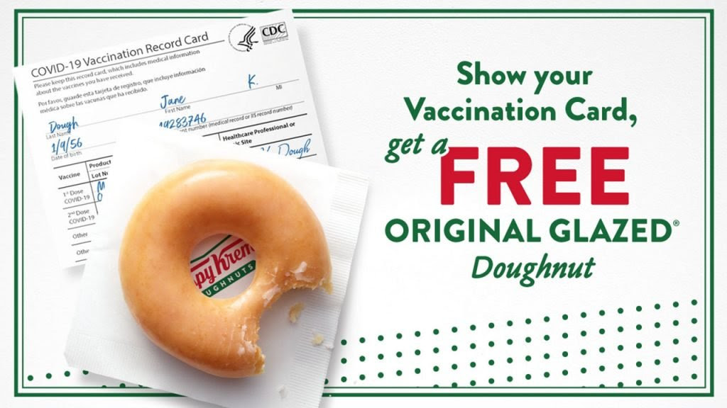 Celebrate with us and enjoy two offers on national doughnut day. Krispy Kreme Is Giving Away Free Doughnuts To Vaccinated People Meet The Guy Who Is Taking Full Advantage Of The Offer Current