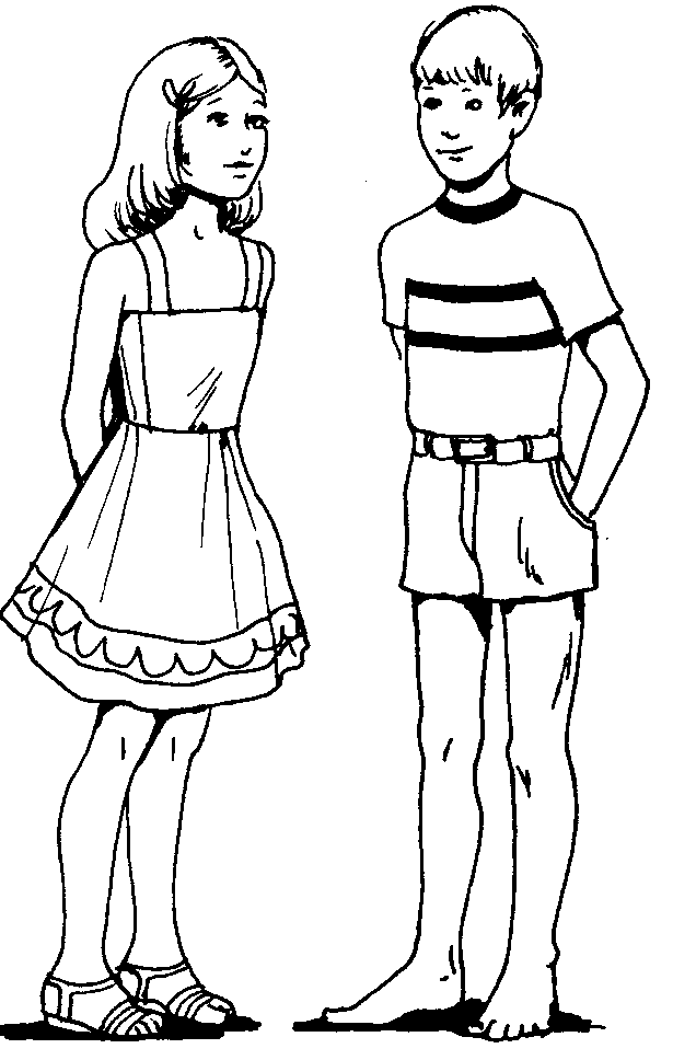 Orasnap Drawing Of A Boy And Girl Talking