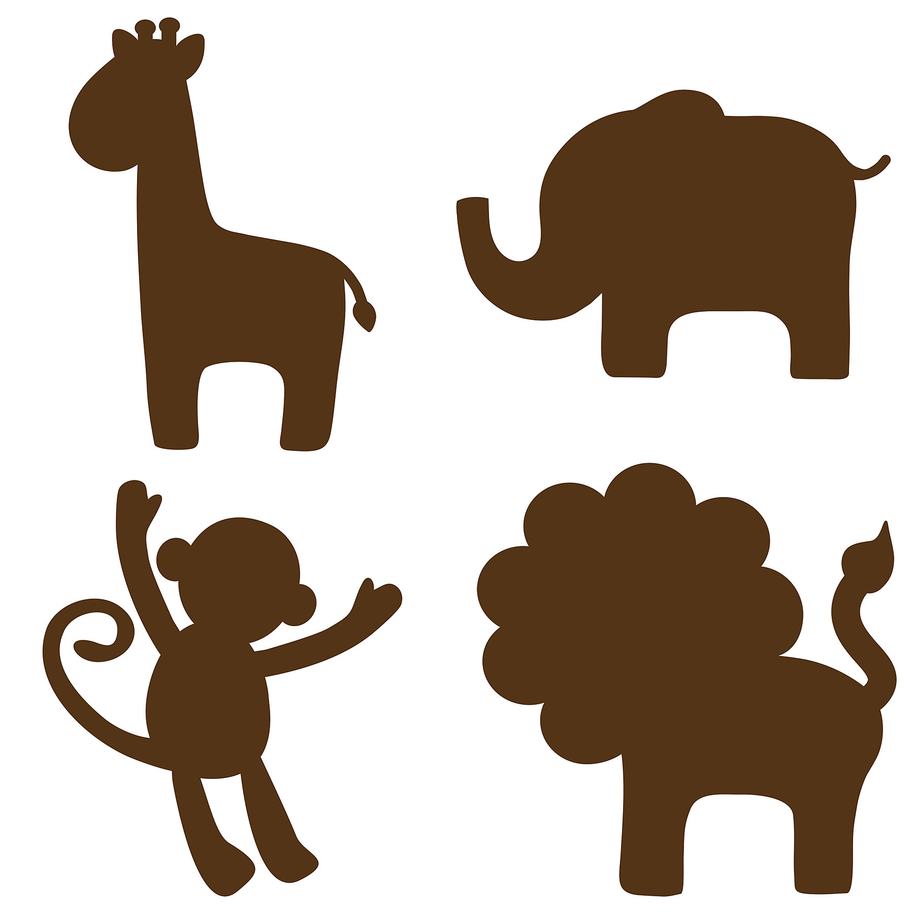 Download Silhouette Baby Giraffe Clipart