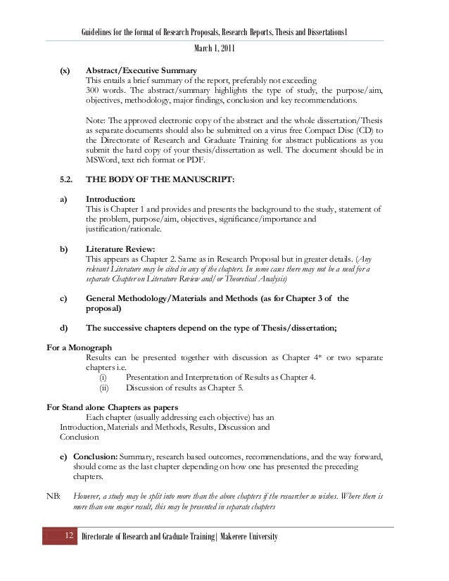 Writing A Thesis Proposal : Guide for Writing Thesis Proposals