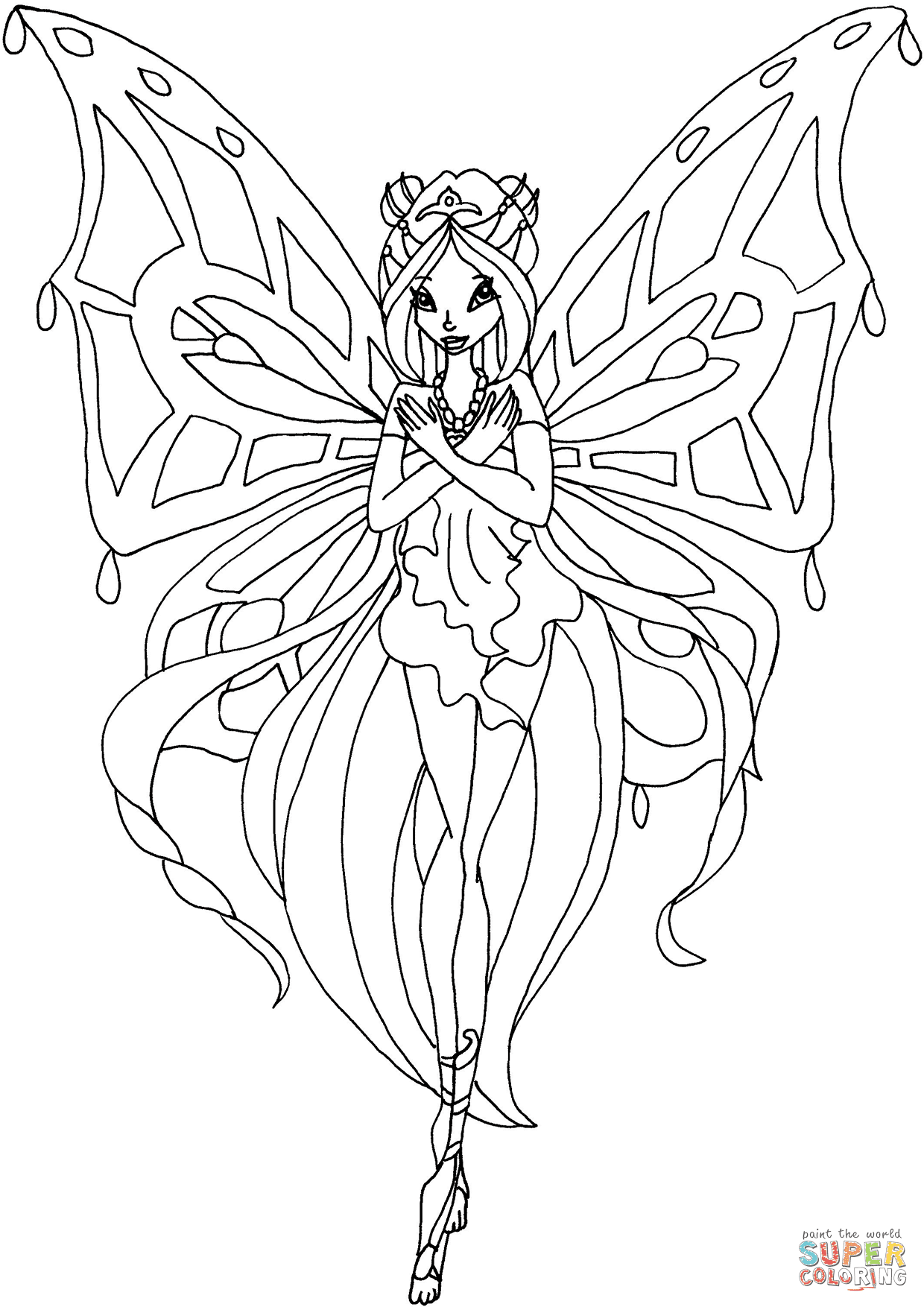 Download Winx Coloring Pages Online Telon Colors