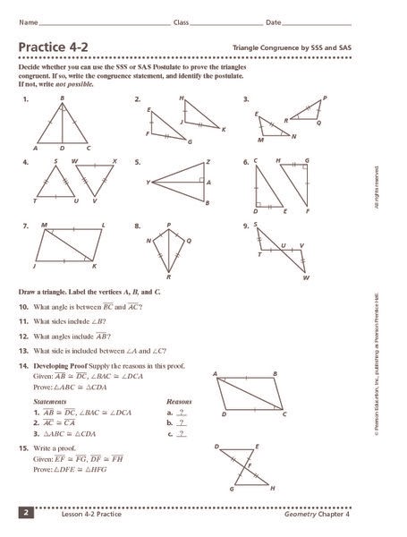 Triangle Congruence Worksheet #3 Answer Key + My PDF ...