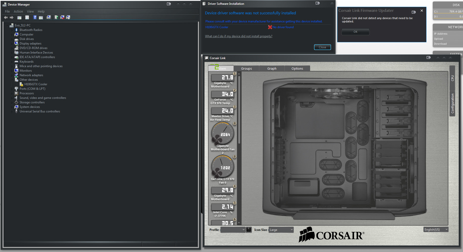 corsair h110i driver download