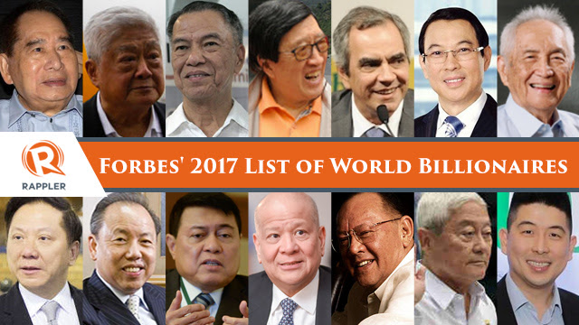 So in this video i made a list of top 25 richest man in the world and their assets, net worth and sources of income. Record Number Of Filipinos Among Richest People On The Planet