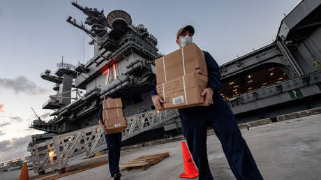 Más de 800 tripulantes del portaviones USS Theodore Roosevelt dan positivo por covid-19