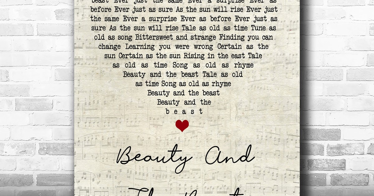 Beauty And The Beast Lyrics With Song / The song beauty and the beast