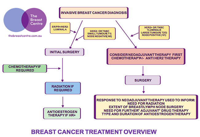 During years 4 and 5 after treatment: Breast Cancer Treatment Algorithms Breast Cancer Surgery Melbourne Vic