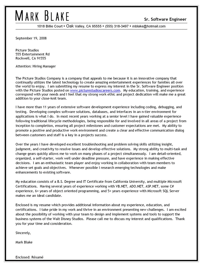 computer engineer cover letter for resume