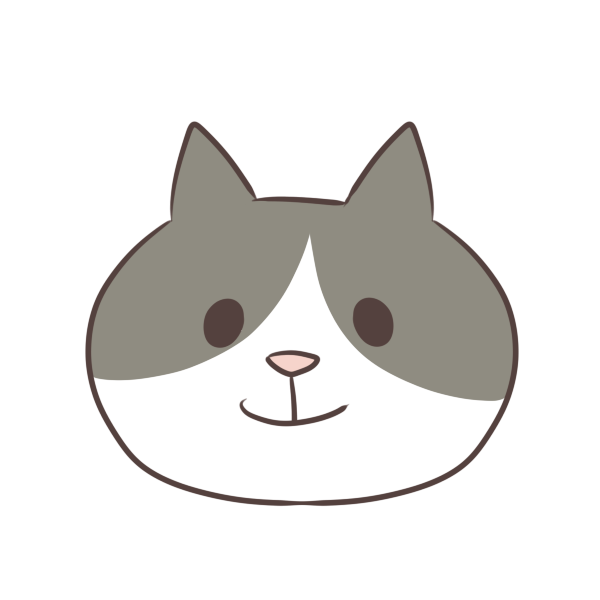 かわいい動物画像 75 はちわれ猫 イラスト