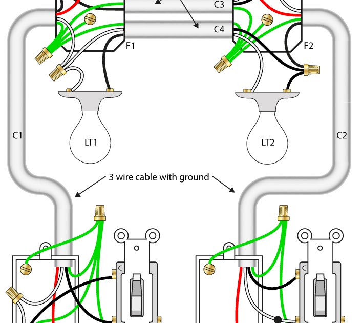 Wiring Diagram Double Switch Two Lights - Home Wiring Diagram