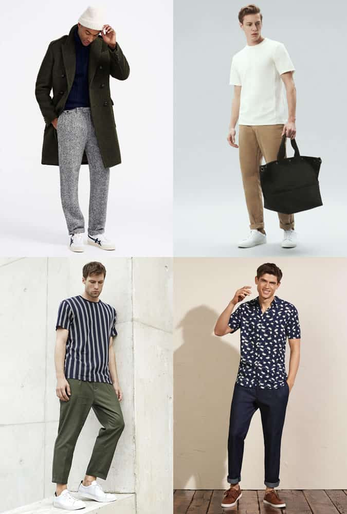 Men's Wide-Leg Trousers/Chinos/Jeans Outfit Inspiration Lookbook