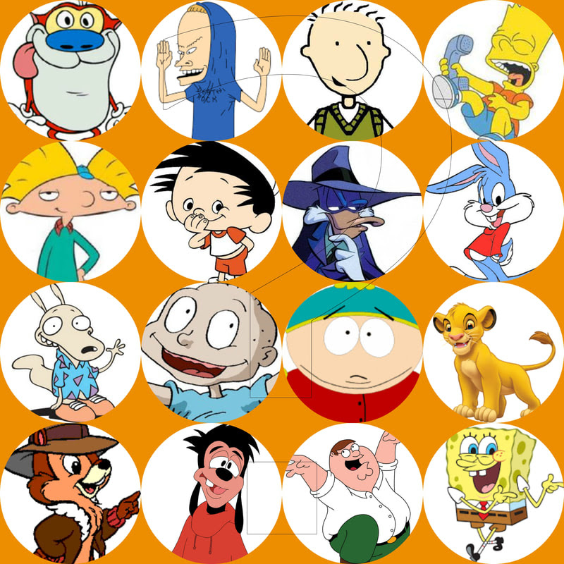 Cartoon Character Collage