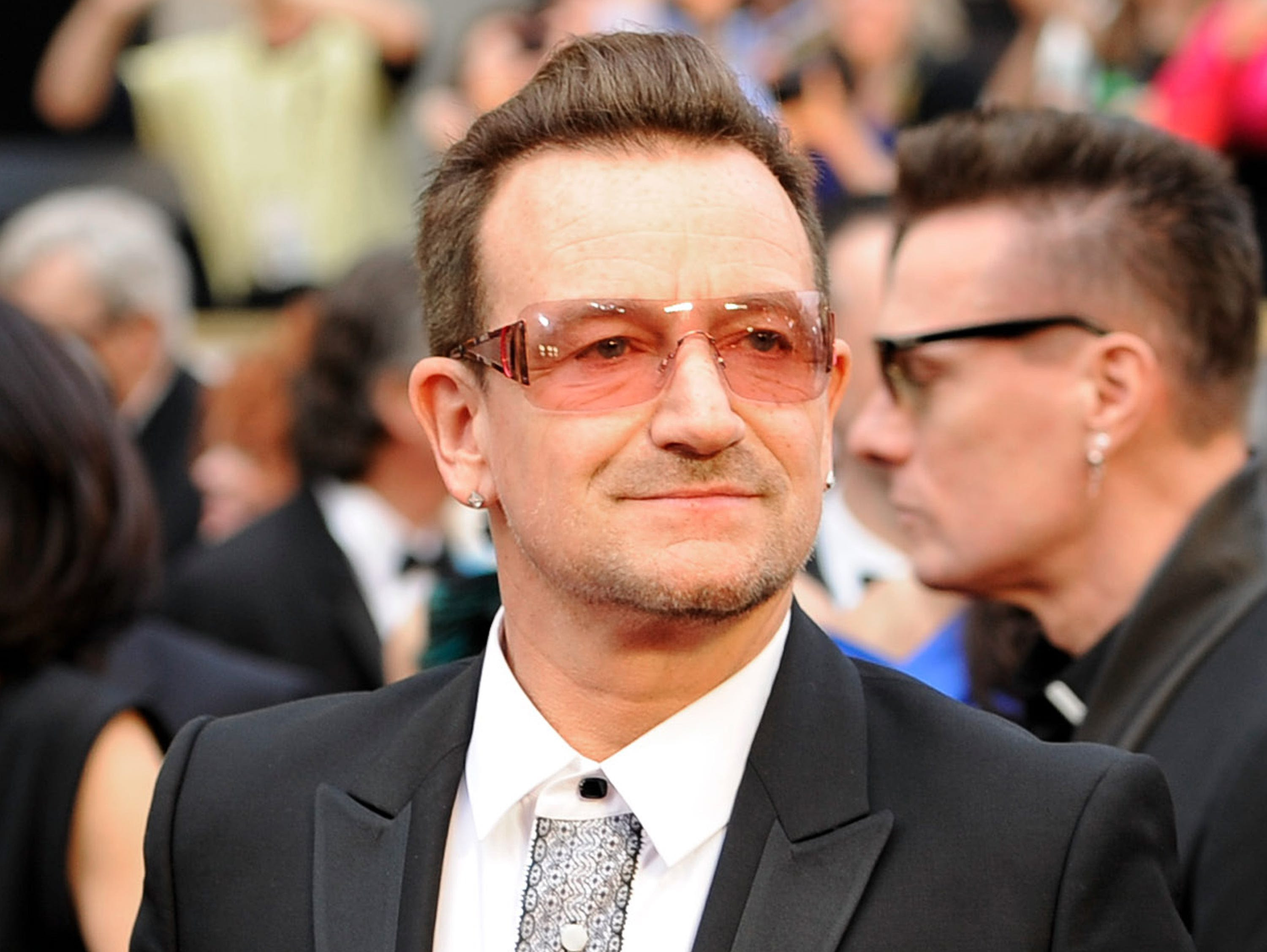 Bono arrives at the Oscars at the Dolby Theatre in Los Angeles in March. A New York City doctor says U2 singer Bono suffered multiple fractures and had to have two surgeries after his weekend bicycle accident.