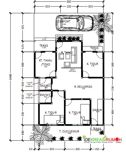 Desain Rumah Ukuran 8 X 15 - Berbagai Rumah