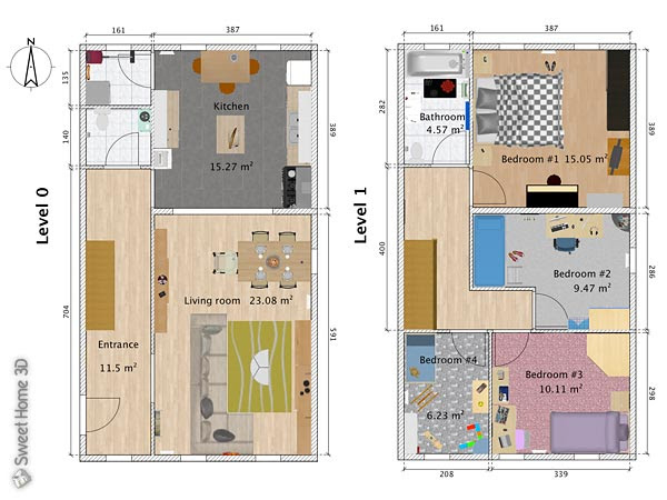 There are some really good features to sweet home 3d, such as the ability to place furniture within a 2d plan and view it in. Sweet Home 3d Gallery