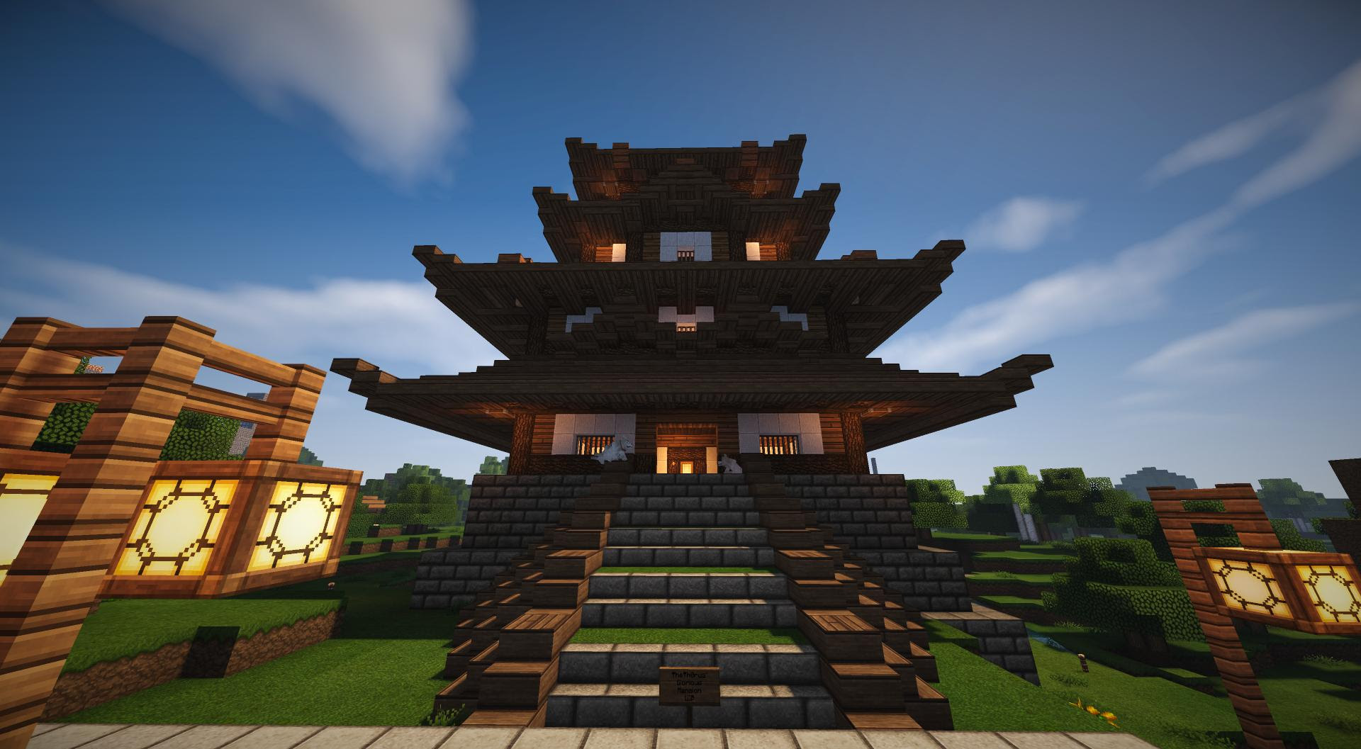 Temple of the spirit of cherry blossom. My Japanese Temple Survival Build Via R Minecraft Pacosite S Blog