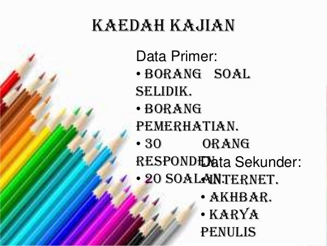 Contoh Soalan Kajian Persepsi - Resepi Book e