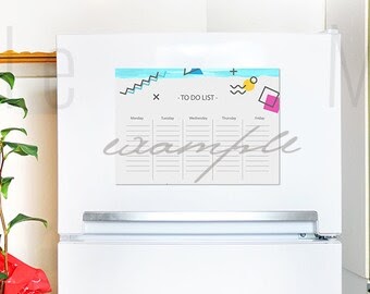 Magnetic Fridge Calendar Mockup, Magnetic Fridge Planner, Magnetic Fridge Board Mockup, Smart ...