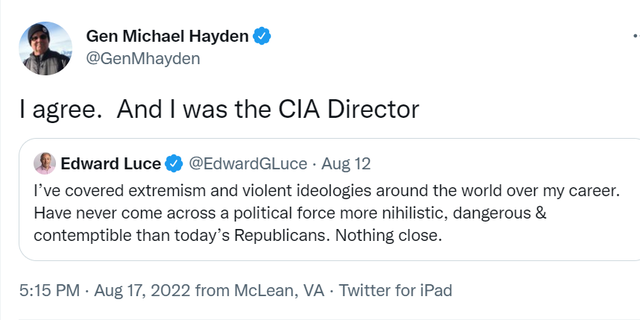 Hayden tweet