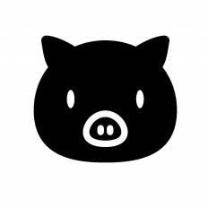 ディズニー画像のすべて 綺麗なシルエット 黒 豚 イラスト