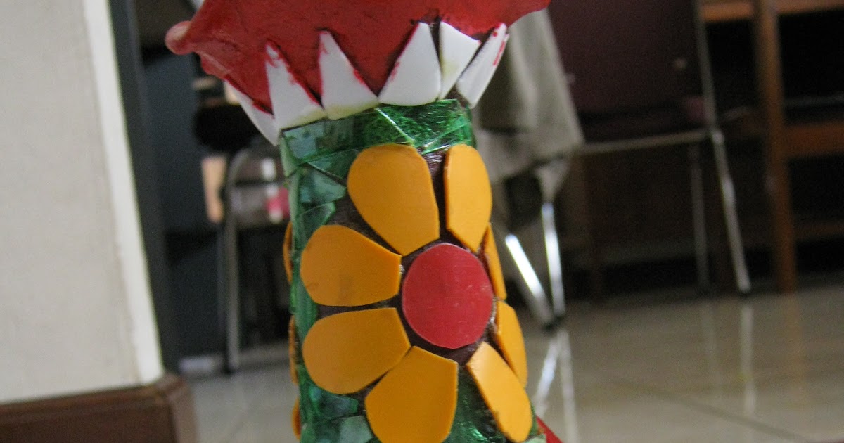 Cara membuat pot  bunga  mozaik  keramik 