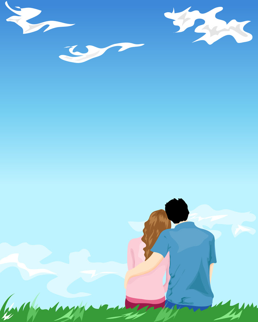 イラスト集 最高可愛い カップル イラスト 後ろ姿