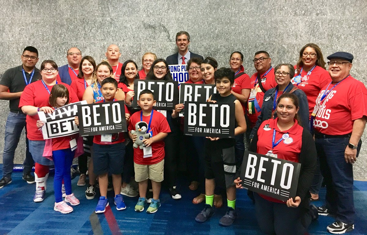 Beto meeting with students, teachers, and members of the NEA in Houston, TX
