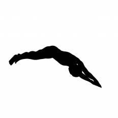 ディズニー画像のすべて 元のシルエット 水泳 飛び込み イラスト