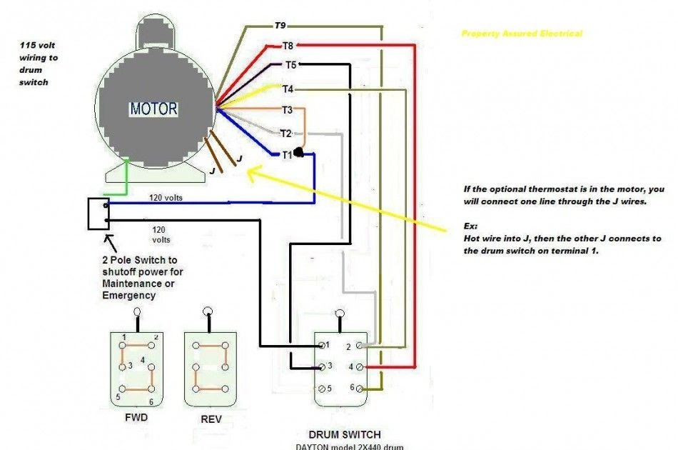 Capacitor Electric Motor Wiring Diagram Single Phase