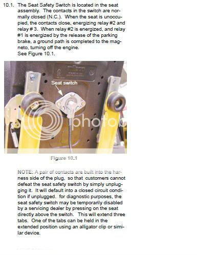 Cub cadet safety switch repair : How To Test Cub Cadet Seat Switch