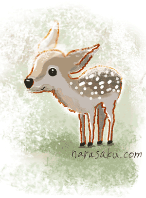 無料イラスト画像 綺麗な奈良 鹿 イラスト かわいい