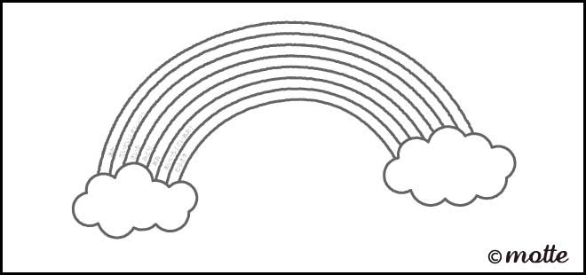 トップ100 虹 イラスト 白黒 美しい花の画像