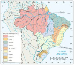 Resultado de imagem para mapa hidrografico do brasil