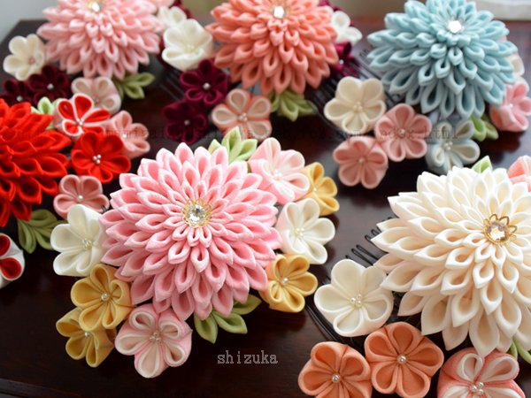すべての美しい花の画像 ユニークつまみ 細工 花 種類