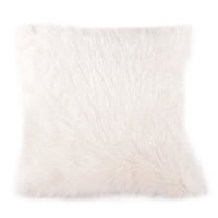 A&B Home Mongolian Lamb Fur Pillow, Natural