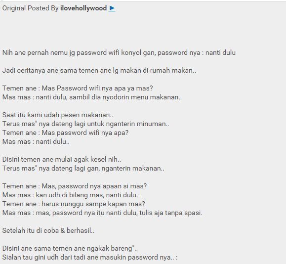  Kata  Sandi  Wifi  Lucu  Bahasa Jawa 