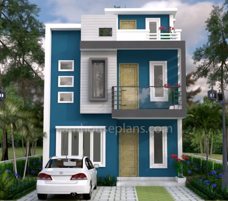 Design rumah semi d 1 tingkat. 15 Desain Rumah 2 Lantai Di Lahan Sempit Denahnya Kecil Minimalis