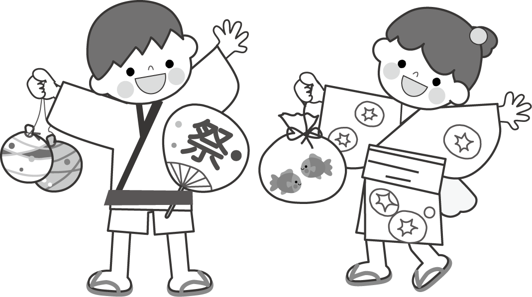 最新 夏祭り イラスト 白黒 夏祭り イラスト 白黒
