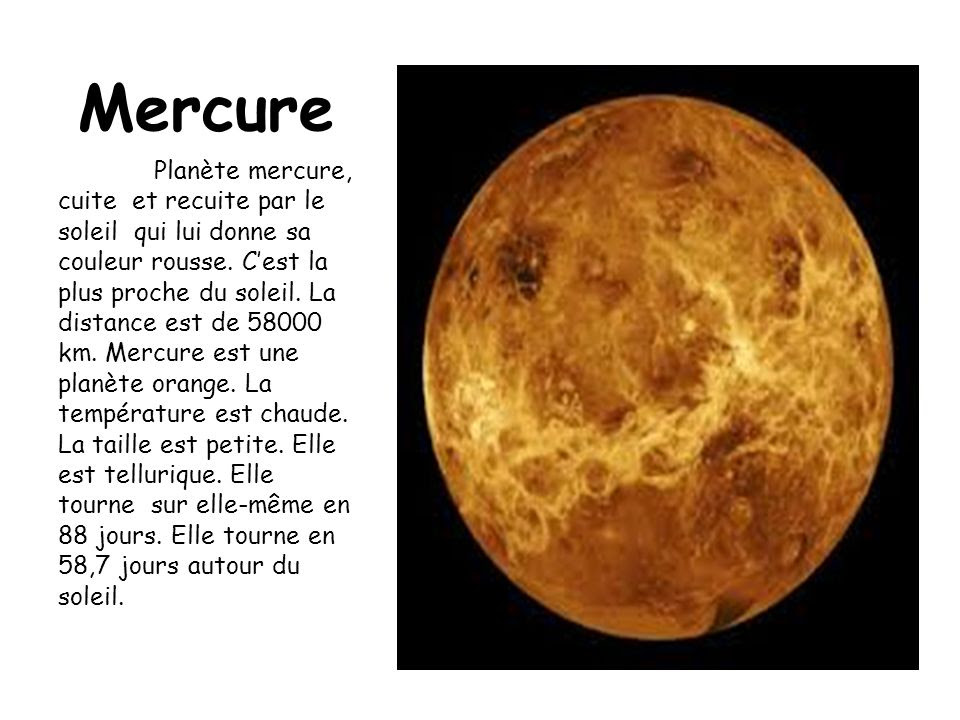La Planete Mercure Information Circumclude