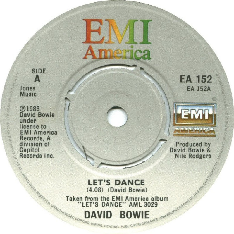 (let's dance) (let's dance) (let's dance) put on your red shoes and dance the blues (let's dance) to the song they're playing on the radio (let's sway) while colour lights up your face. 45cat David Bowie Let S Dance Cat People Putting Out Fire Emi America Uk Ea 152